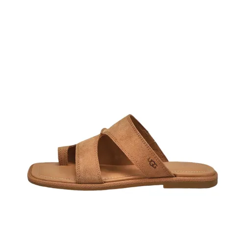 UGG Резиновая подошва устойчивая к истиранию слипоны женские каштановый