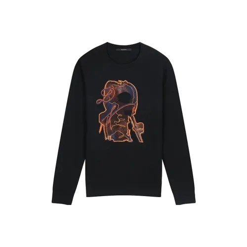 DAVID NAMAN Черные Мужские Свитера