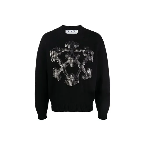 Off Белый FW21 Черный Мужские Свитера