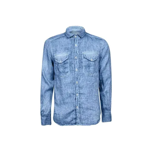 ORIGINAL VINTAGE STYLE Blue Men's Shirts  
ORIGINAL VINTAGE STYLE Синий Мужской Рубашки