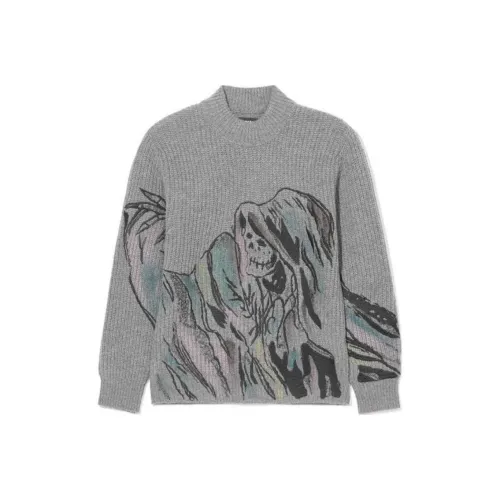 AMIRI Серый Мужской Кашемировый Свитер