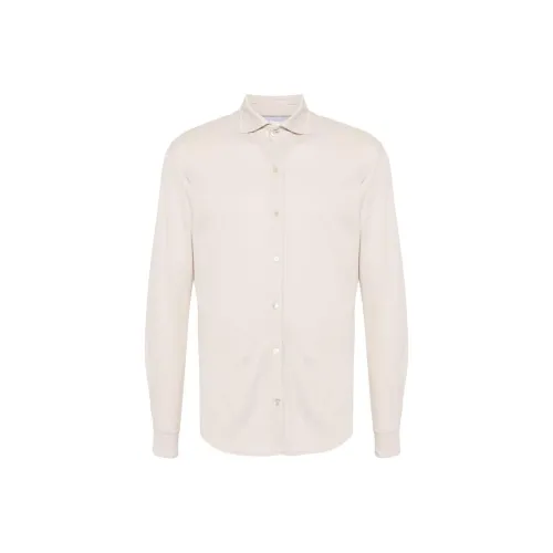 Eleventy FIRSTCLASS Made IN Italy SS24 Рубашка Мужская Песочно-Бежевая