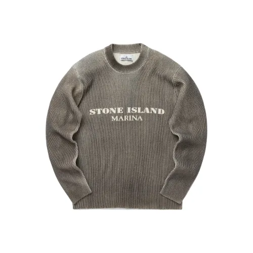 STONE ISLAND Серые Мужские Свитера