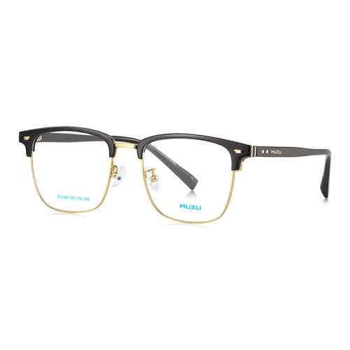 MUZU Металл TR90 Оправа «брови» Оправы для очков Унисекс Черный золото