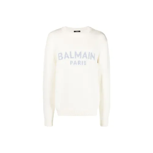 BALMAIN Белые Мужские Свитера