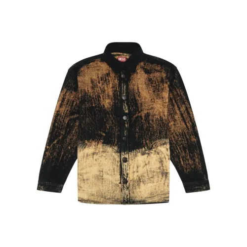 DIESEL FW24 Рубашка Мужская Коричневая Черная