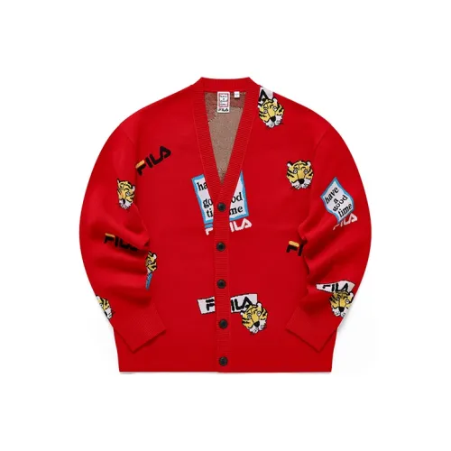 FILA Co Branded Year of the Tiger Collection Легендарный красный Унисекс Свитеры