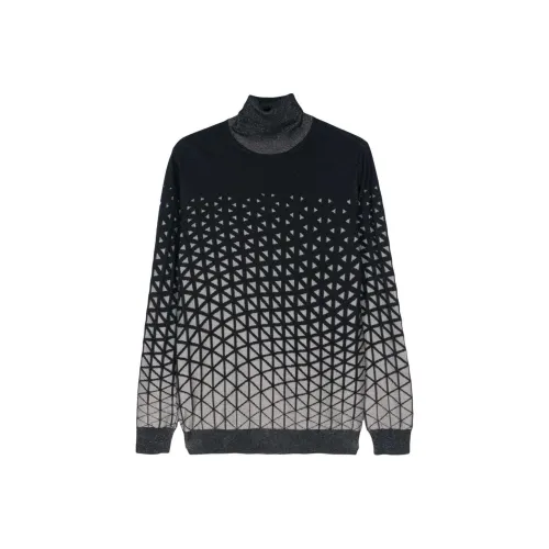 GIORGIO ARMANI SS24 Свитер Мужской Синий Серый