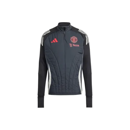 Adidas Manchester United Tiro 24 FW24 AEROREADY Толстовка Мужская Угольный Черный Черный