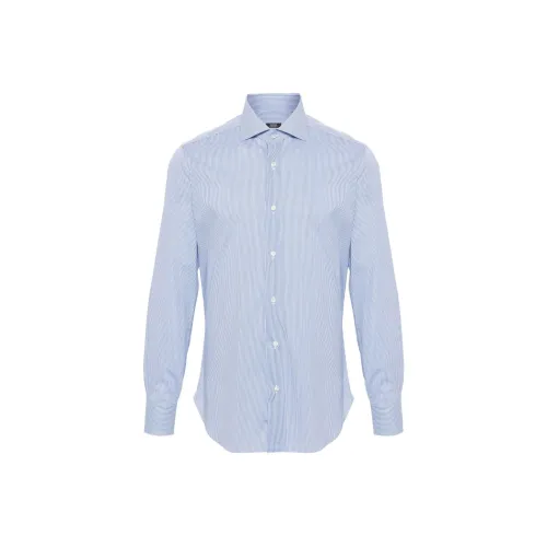 BARBA Blue Men's Shirts BARBA Синие Мужские Рубашки