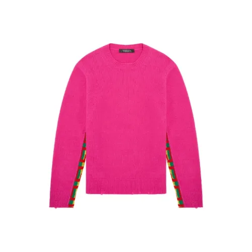 VERSACE Розовый Красный Мужской Кашемировый Свитер