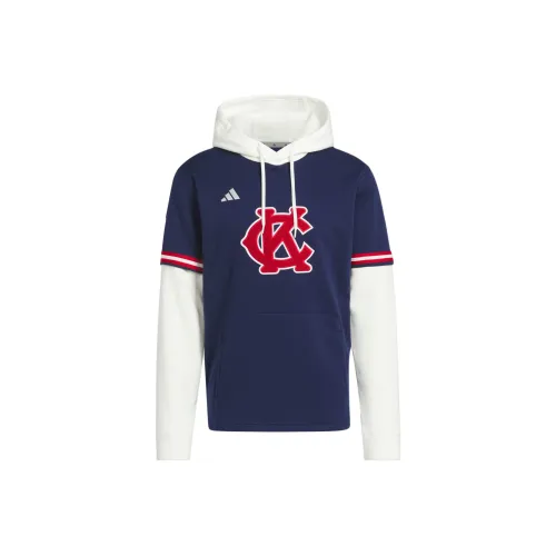 Adidas FW24 Negro Leagues Баскетбольный Музей С капюшоном Джерси Толстовка Мужской Морской синий