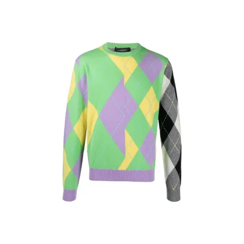 VERSACE Зеленый Мужской Кашемировый Свитер