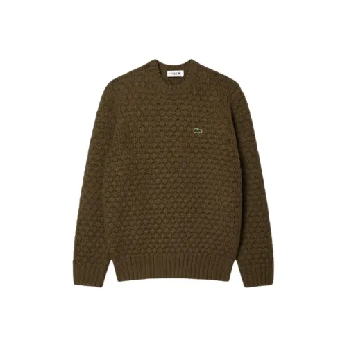 LACOSTE Свитер Мужской Хаки Зеленый