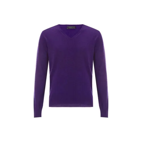 PRADA Фиолетовый Мужской Кашемировый Свитер