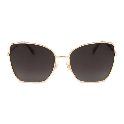 Jimmy Choo Нержавеющая сталь Бабочка Солнцезащитные очки Женские Золотые