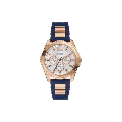 GUESS Women's Watch Кварцевый механизм силиконовый ремешок 40 мм белый циферблат