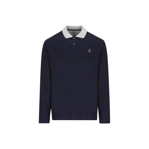 BRUNELLO CUCINELLI Blue Men's Polo