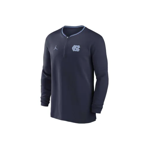 Джордан Северная Каролина Tar Heels Sideline COACH Свитшот Мужской Темно-синий
