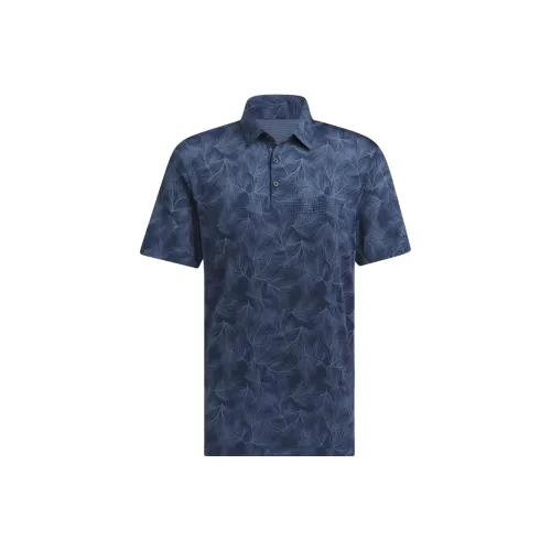 Adidas UltimateUltimate365 Ultimate365 Сетка Принт Поло Поло Мужской Преппи Морской