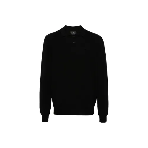 A.P.C SS24 Поло Мужское Черное