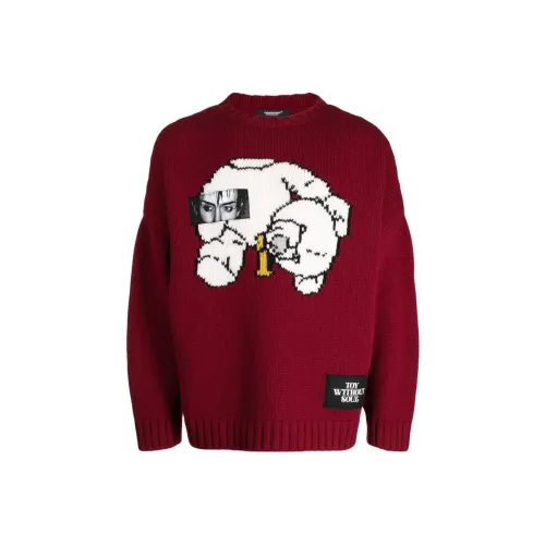 UNDERCOVER Red Men's Sweaters UNDERCOVER Красные Мужские Свитера