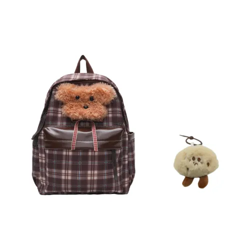 Villelon Нейлон Рюкзак Унисекс Кофейный Коричневый