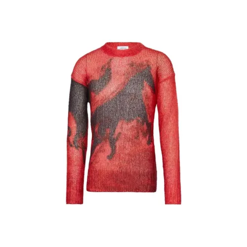 Ferragamo Red Men's Sweaters Феррагамо Красный Мужские Свитера