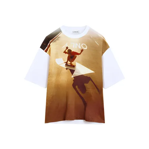 Lanvin Белая Мужская T-Рубашка