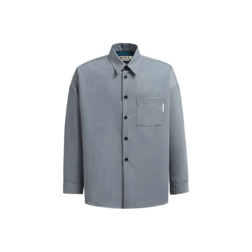 Marni Темно-серые Мужские Рубашки