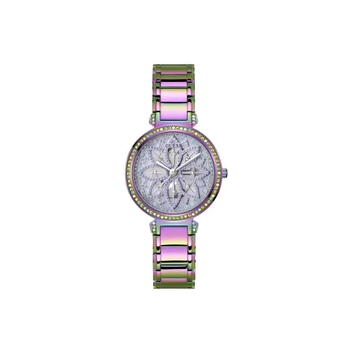 GUESS Women's Watch Кварцевый механизм ремешок из нержавеющей стали 36 мм фиолетовый циферблат