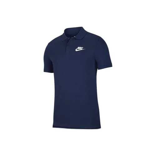 Nike Поло Мужское Морской Синий