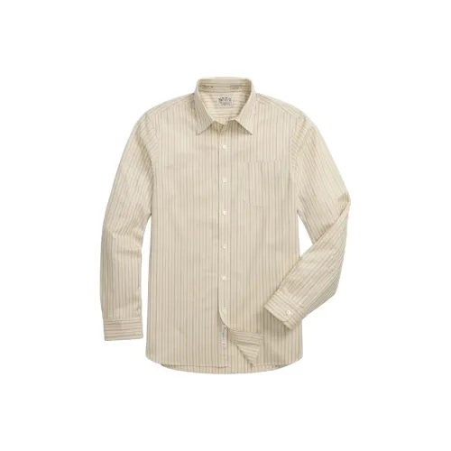 Double RL Кремовые Мужские Рубашки