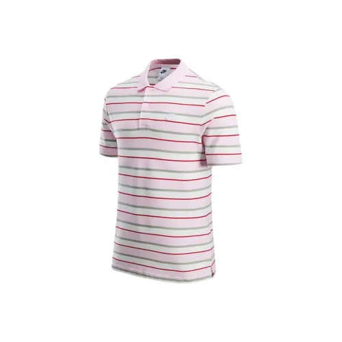 Мужское поло Nike с розовыми полосами