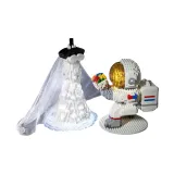 Русалка Свадебное Платье + Космонавт Предложение [Двойная Световая Комбинация]