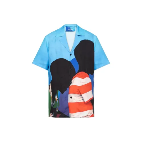 BALMAIN Мужские Синие Рубашки