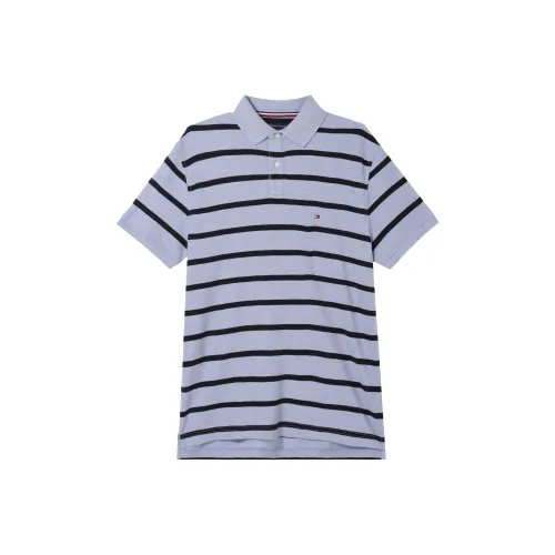Tommy Hilfiger Polo Мужское Серый Фиолетовый