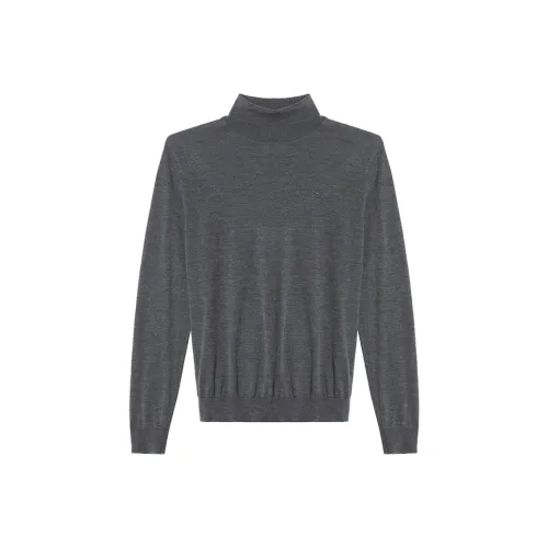 RARE Кашемир Свитер Мужской Темно-Серый