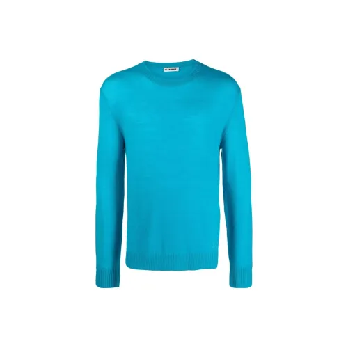 JIL SANDER Бирюзовые Мужские Свитера