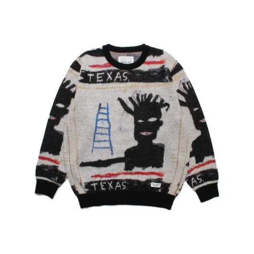 WACKO MARIA Совместное издание WACKO MARIA Совместное издание X Jean Michel Basquiat Белый Мужской Свитеры