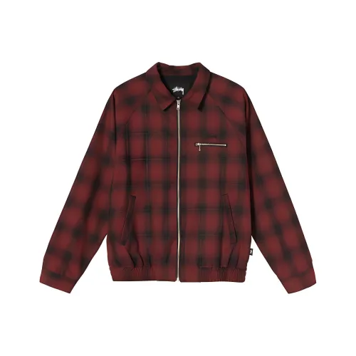 Stussy Красный Черный Мужские Куртки