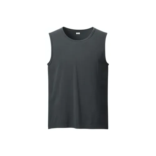 UNIQLO Топ без рукавов Мужской Темно-серый