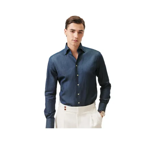 BY CREATIONS Рубашка Мужская Темно-синяя