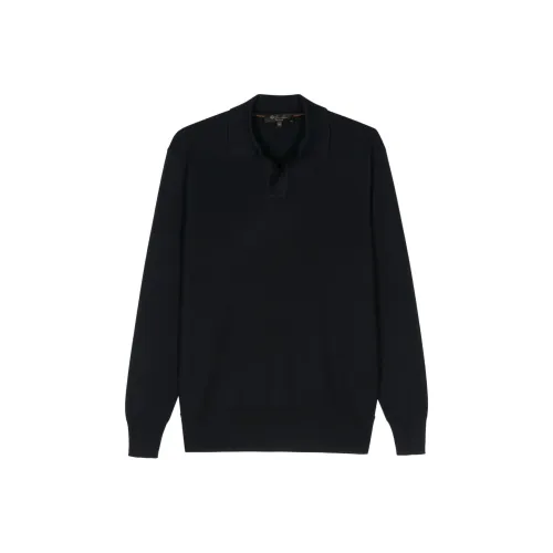 Loro Piana SS24 Поло Мужское Морской Синий