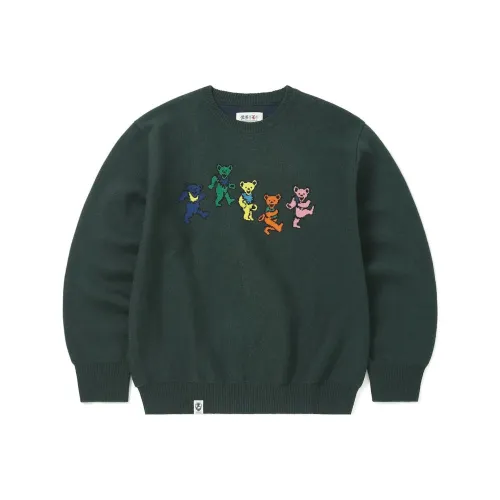 Thisisneverthat x Grateful Dead Темно-зеленый Унисекс Свитеры