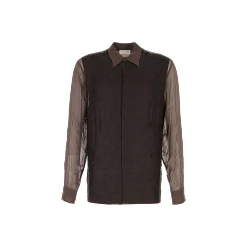 DRIES VAN NOTEN Рубашка Мужская Коричневая