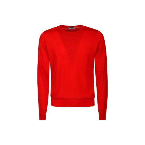 JOHN SMEDLEY Red Men's Sweaters JOHN SMEDLEY Красные Мужские Свитера