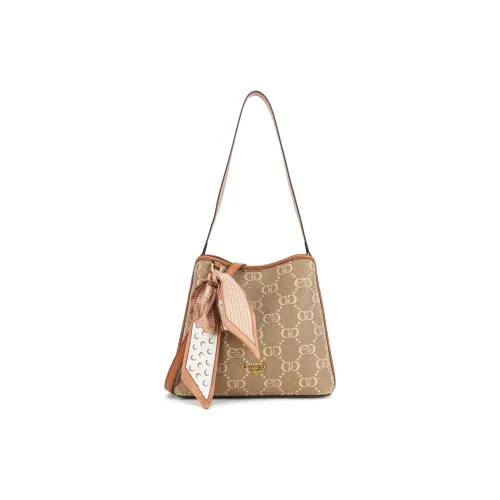 Крокодил PVC Fashion Elegant Цепочка Элегантная Сумка на плечо Стандартная Женская Хаки Карамель