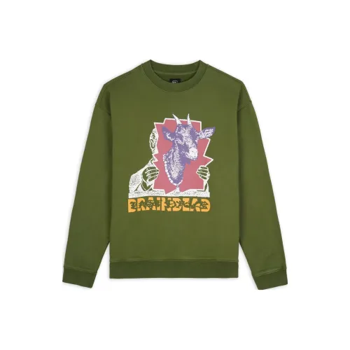 Свитеры для мужчин Brain Dead co-brand зеленого цвета