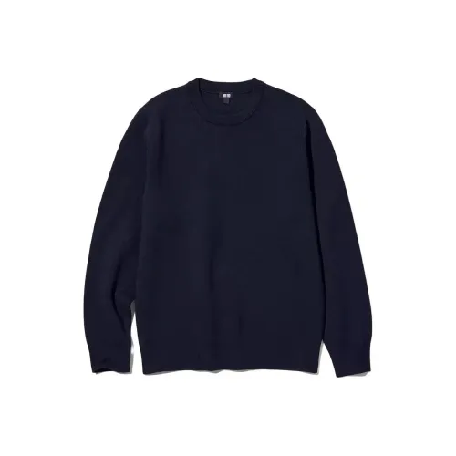 UNIQLO Темно-синий синий унисекс трикотаж